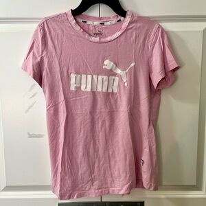 Puma Light Pink Crew Neck Tee